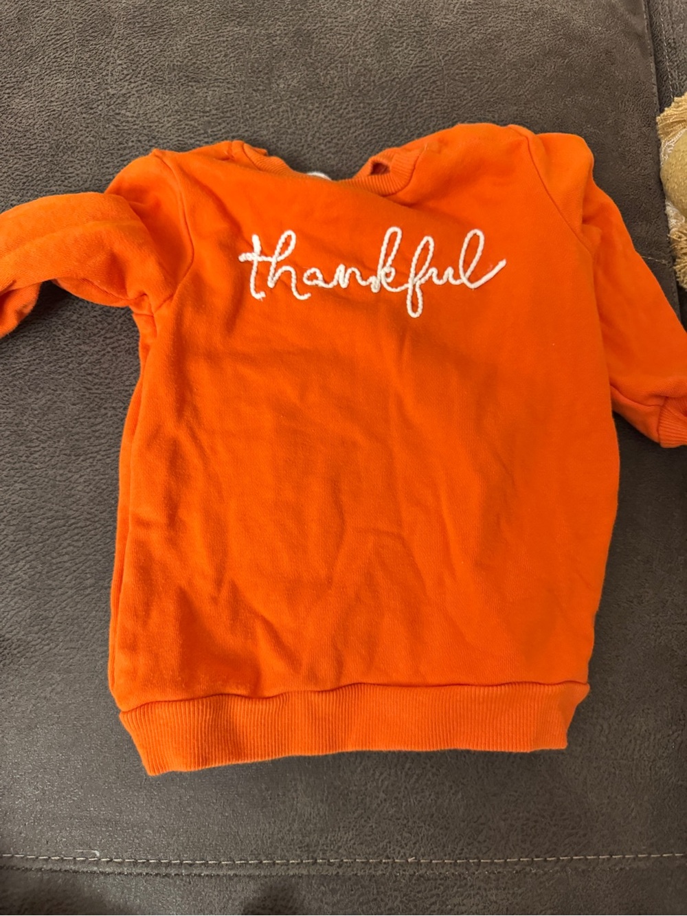 Thankful Orange Kids Sweatshirt